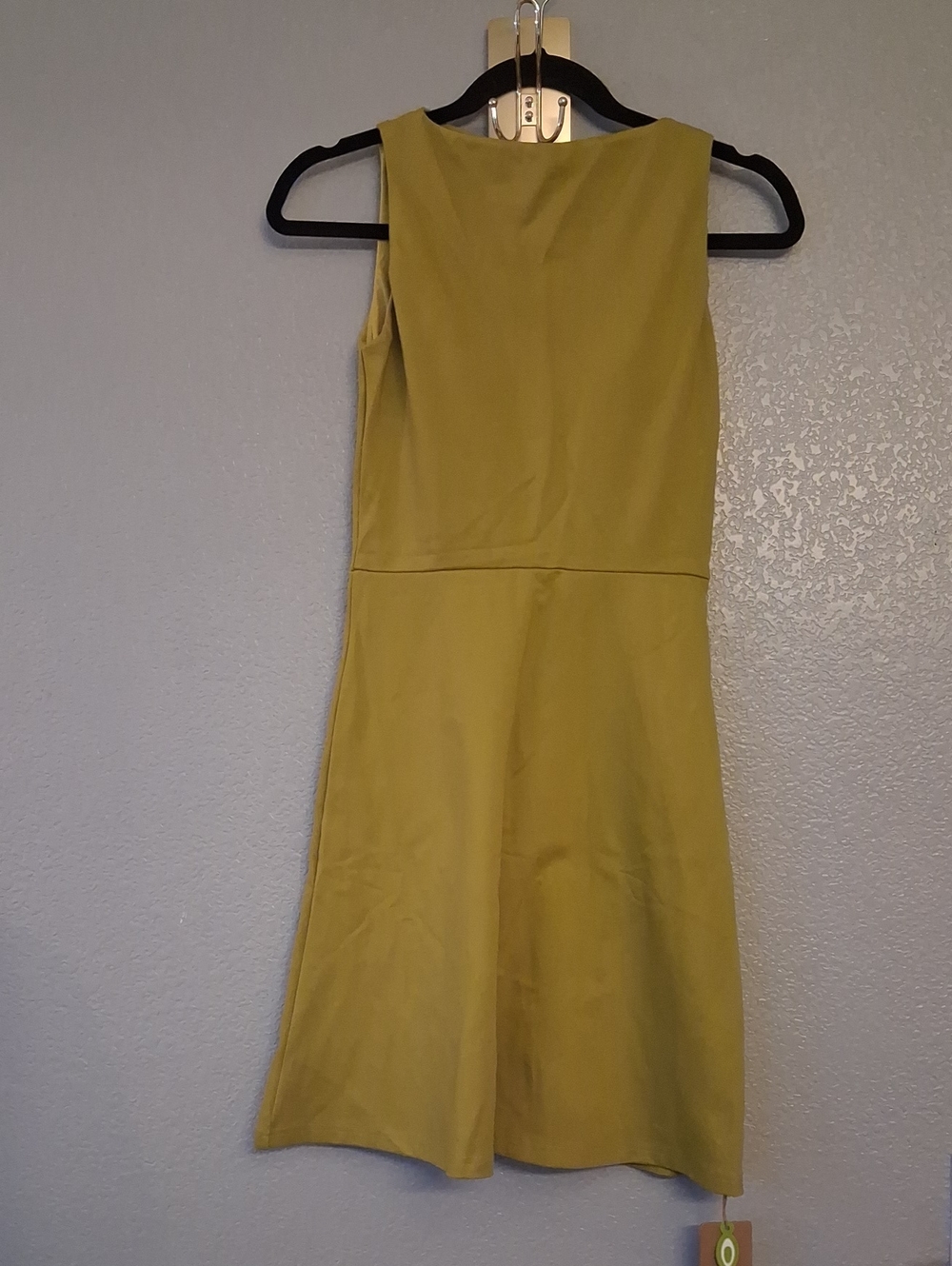 OGL Olive Sleeveless A-Line Dress with Shorts